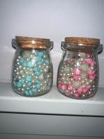 Leuke glazen bakjes  met kraaltjes, Ophalen, Gebruikt, Kraal
