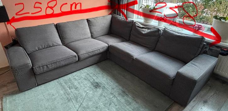 Gratis kivik bank 21 januari!, Huis en Inrichting, Banken | Complete zithoeken, Gebruikt, Hout, Stof, Ophalen