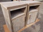 Robuuste nachtkastjes van opgeschuurd gebruikt steigerhout, Ophalen, Nieuw, Hout, Minder dan 45 cm