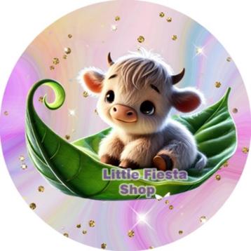 LF6390 icing frosting koe kalfje 20cm eetbare taart print  beschikbaar voor biedingen