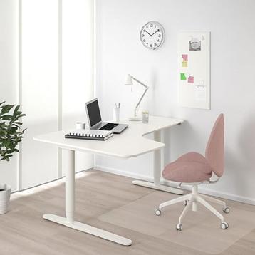 Bureau Hoek + Stoel Ikea Bekant + Milberget - afbeelding 1