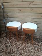 Retro bijzettafeltjes - set van 2, Ophalen, Minder dan 45 cm, Minder dan 55 cm, Rond