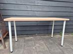 Ikea bureau  LAGKAPTEN / ALEX, eiken/wit 140x60, Ophalen, Zo goed als nieuw