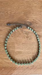 SERGIO ENGEL SWAROVSKI KETTING, Sieraden, Tassen en Uiterlijk, Verzenden, Zo goed als nieuw, Groen, Steen of Mineraal