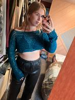 Handmade gehaakte top met glitters, Kleding | Dames, Tops, Maat 38/40 (M), Blauw, Nieuw, Ophalen of Verzenden