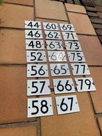 Emaille huisnummers huisnummer huis nummer nummers jaren 50, Ophalen of Verzenden