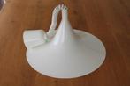 Heksenhoed lamp, hanglamp, wit metaal, plafondlamp, Ophalen of Verzenden, Gebruikt, Metaal, Minder dan 50 cm