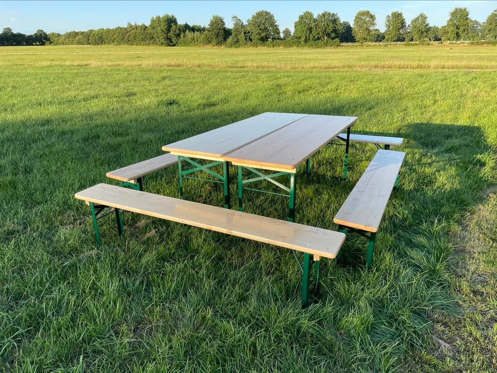 Bier tafels TE HUUR!, Tuin en Terras, Tuintafels, Zo goed als nieuw, Rechthoekig, Ophalen of Verzenden