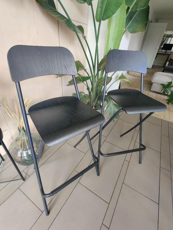 Set Barkrukken Franklin Ikea, Huis en Inrichting, Barkrukken, Zo goed als nieuw, 60 tot 90 cm, Hout, Metaal, 2 krukken, Ophalen