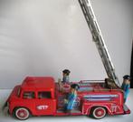 Brandweerwagen~Blikken Speelgoed Brandweer truck~Brandweerau, Ophalen of Verzenden