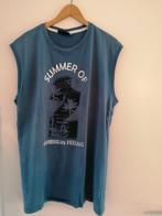 Donkerblauw hemd met applicatie, maat 2XL, Kleding | Heren, Grote Maten, Overhemd, Blauw, Zo goed als nieuw, Nielsson
