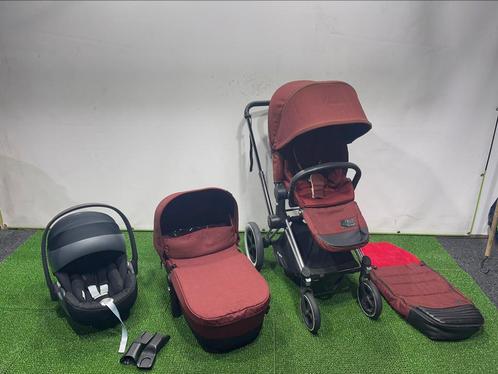 Cybex priam chrome burgundy - 3 in 1 maxicosi kinderwagen, Kinderen en Baby's, Kinderwagens en Combinaties, Zo goed als nieuw