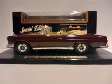 Mercedes Benz SE 280 bordeaux 1966 Maisto metal 1:18 KRD beschikbaar voor biedingen