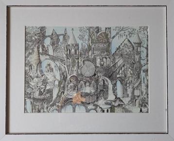 Tekening op katoen House of Shells Kate e Luigi Agnelli beschikbaar voor biedingen