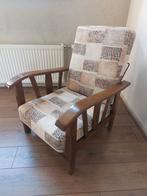 Antieke Rokersstoel met Houten Frame, Ophalen of Verzenden