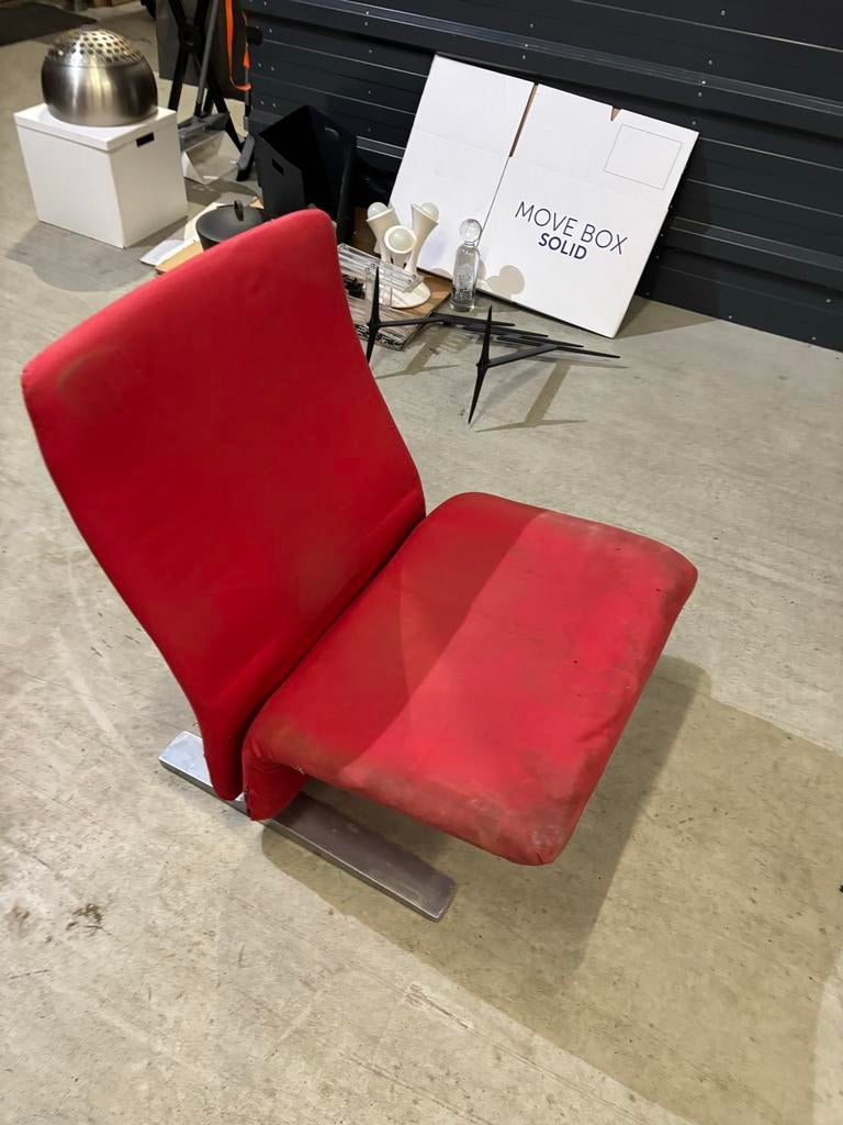 Artifort Concorde F780 door Pierre Paulin, Ophalen, Gebruikt, Rood, Eén