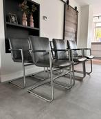 4/6 antraciet leder Henders & Hazel design eetkamerstoelen, Huis en Inrichting, Stoelen, Ophalen, Henders en Hazel, Zo goed als nieuw