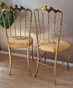 2x Vintage Chiavari Hollywood Regency Italy stoelen goud, Ophalen of Verzenden