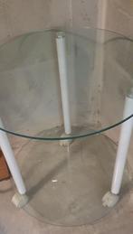 Glazen ronde tafeltje, Minder dan 55 cm, Gebruikt, Rond, Glas