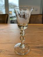 Antiek gegraveerd wijn glas - Den Nobele Seevaart - 18e eeuw, Antiek en Kunst, Antiek | Glas en Kristal, Ophalen of Verzenden