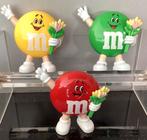 Zeldzaam! 3 Vintage M&M Mini dispensers met bloem Mars 1992, Ophalen, Zo goed als nieuw