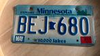 Usa kentekenplaat Minnesota gestanste letters/cijfers, Ophalen of Verzenden, Gebruikt, Auto's