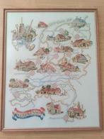 Borduurwerk Nederland 59 x47,5cm ontspiegeld glas, Ophalen, Zo goed als nieuw, Overige typen