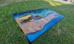Ocean epoxy resin table, Huis en Inrichting, 100 tot 150 cm, Nieuw, Vijf personen of meer, Metaal