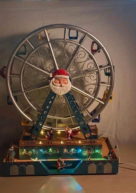 Kerstdorp Reuzenrad met Santa, Diversen, Kerst, Zo goed als nieuw, Ophalen of Verzenden