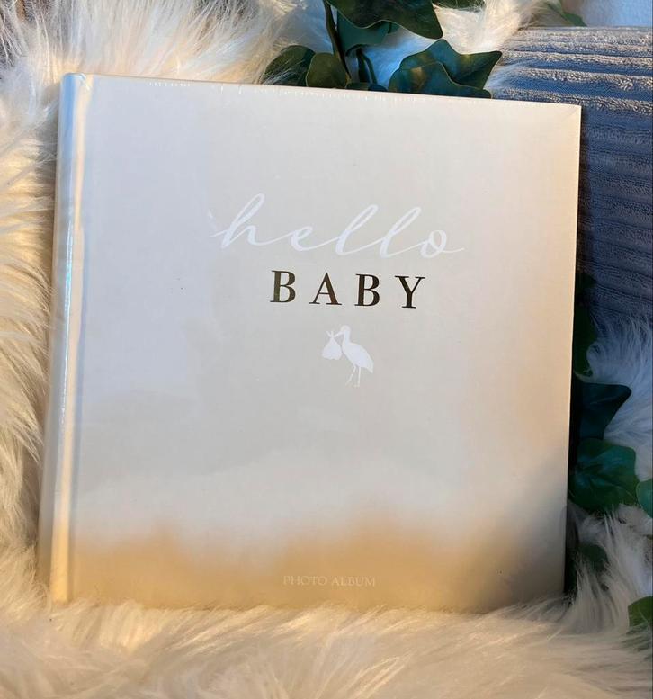 Memoalbum Hello Baby – Wit  – Nieuw, Audio, Tv en Foto, Fotoalbums en Accessoires, Nieuw, Ophalen of Verzenden