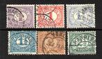 196 nvph 50-55 cijferzegels 1899-1913 gebruikt zie scan, Postzegels en Munten, Postzegels | Nederland, Verzenden, T/m 1940, Gestempeld