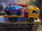 Volvo bergingstruck met jeep compleet, On, Ophalen of Verzenden, Zo goed als nieuw, Bruder