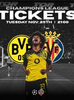 BVB - Villarreal tickets, Losse kaart, Twee personen, November, Europa of Champions League