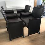 4 Matteo Grassi MatteoGrassi Korium stoel fauteuil bruin, Huis en Inrichting, Ophalen, Gebruikt, Bruin, Leer