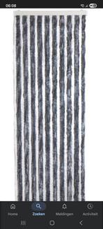 Vliegen gordijn Chenille kattenstaart grijs wit, Huis en Inrichting, Stoffering | Gordijnen en Lamellen, Ophalen of Verzenden