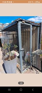 Gegalvaniseerde kooi, Dieren en Toebehoren, Vogels | Hokken en Kooien, Ophalen, Zo goed als nieuw, Metaal, Vogelkooi