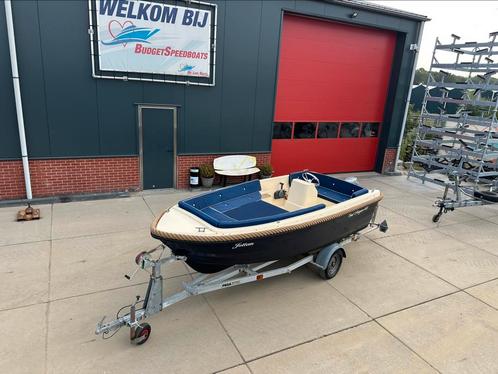 Nette sloep oud huijzer 460 compleet met motor en trailer, Watersport en Boten, Sloepen, Gebruikt, Tot 10 pk, 3 tot 6 meter, Buitenboordmotor