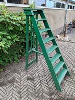Vintage houten trap, schilderstrap 142 cm, Doe-het-zelf en Verbouw, Ladders en Trappen, Ophalen, Gebruikt, Trap, Opvouwbaar of Inschuifbaar