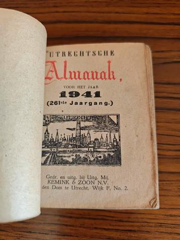 Utrechtsche Almanak 1941 - Kemink & Zoon beschikbaar voor biedingen