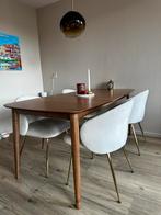 Westwing Luisa fluweel 4x, Huis en Inrichting, Tafels | Eettafels, Ophalen, Japandi, 50 tot 100 cm, Rond