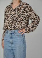 Zara blouse M, panterprint blouse 38, Maat 38/40 (M), Bruin, Zara, Ophalen of Verzenden