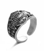 Harley Davidson ring 925 zilver, Sieraden, Tassen en Uiterlijk, Ophalen of Verzenden, Zo goed als nieuw, Zilver