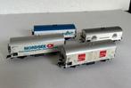 4 X FLEISCHMANN 5327 (o.a. Coca Cola)koelwagen, Hobby en Vrije tijd, Modeltreinen | H0, Gebruikt, Gelijkstroom, Fleischmann, Wagon