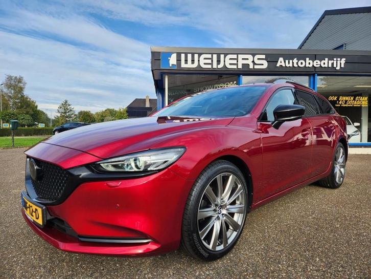 Mazda 6 Sportbreak 2.5 SkyActiv 194pk Automaat, 19 inch, 360, Auto's, Mazda, Bedrijf, 360° camera, ABS, Adaptive Cruise Control