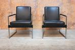 ZGAN! 2 zwarte leren Bert Plantagie Clark design fauteuils