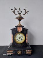 Antieke Napoleon III penduleklok zwart en roze marmer, Antiek en Kunst, Antiek | Klokken, Ophalen