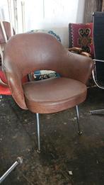 2 knoll international  fauteuils vintage skai vroeg editie, Ophalen of Verzenden, Zo goed als nieuw, 75 tot 100 cm, 50 tot 75 cm