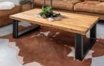 Romaro salontafel, teak mix rough hout, 135cm x 70cm, Ophalen, 50 tot 100 cm, 50 tot 100 cm, Zo goed als nieuw