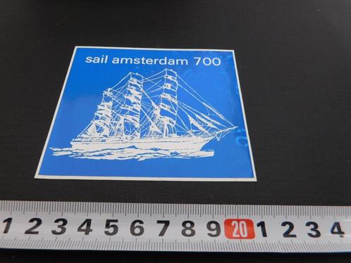 sticker sail Amsterdam 700, Verzamelen, Stickers, Zo goed als nieuw, Bedrijf of Vereniging, Ophalen