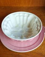 Vintage Roze Puddingvorm Jaren 50, pastel servies fifties, Antiek en Kunst, Ophalen of Verzenden